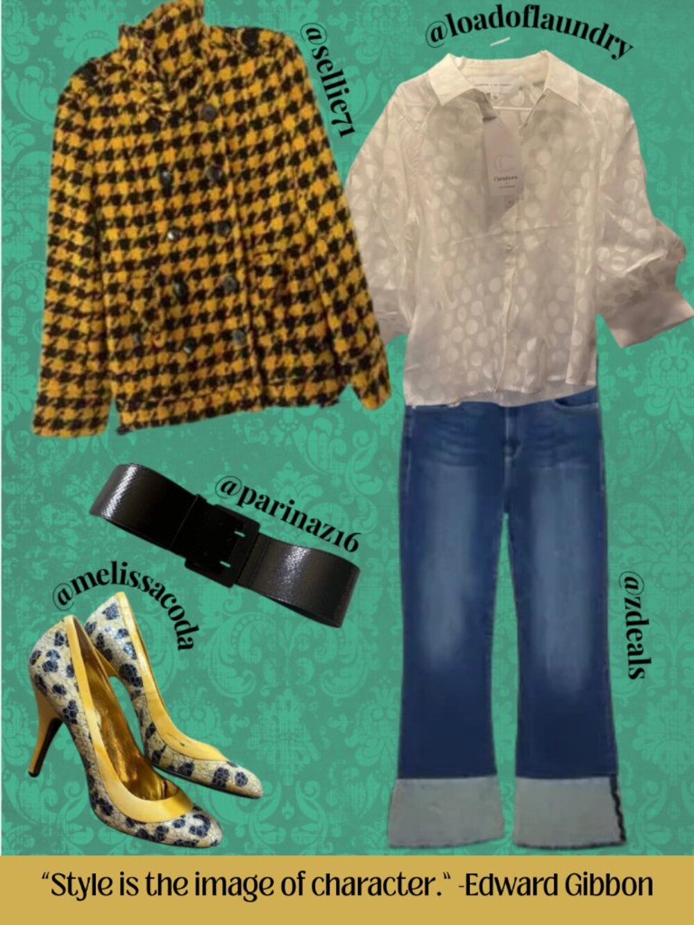 #outfitinspo Golden Check Power Look DO NOT PURCHASE THIS LISTING
